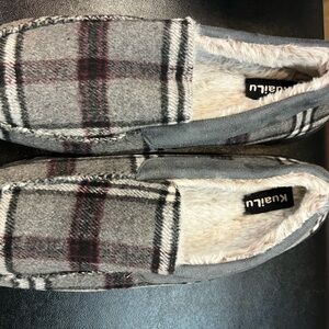 Gray Plaid Men's Shoes